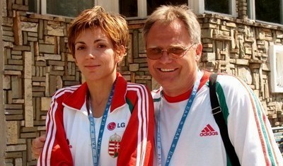 Papp Kriszti és Csoma Ferenc az u23EB-n 2003-ban